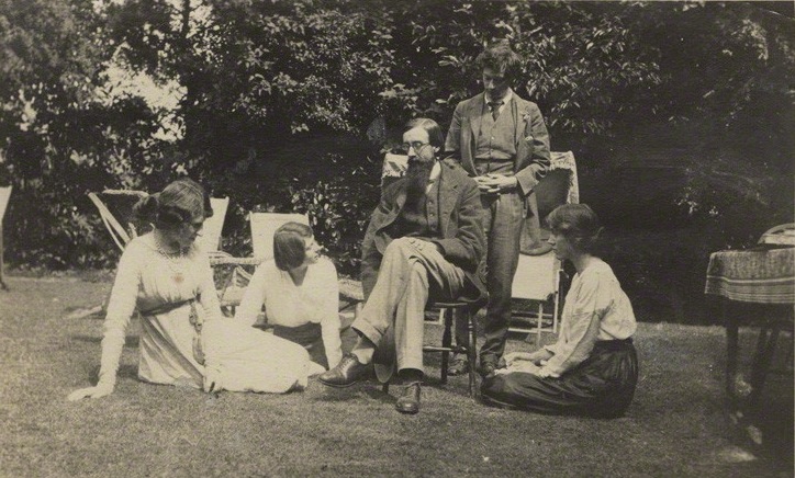NPG Ax140432; Lady Ottoline Morrell; Maria Huxley (nÈe Nys); Lytton Strachey; Duncan Grant; Vanessa Bell (nÈe Stephen) by Unknown photographer