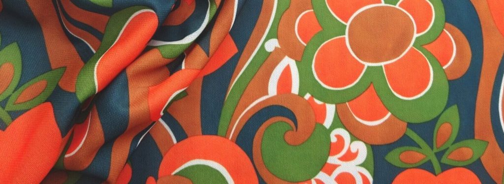 1970’s Crimplene Flower Power Shift&nbsp;Dress